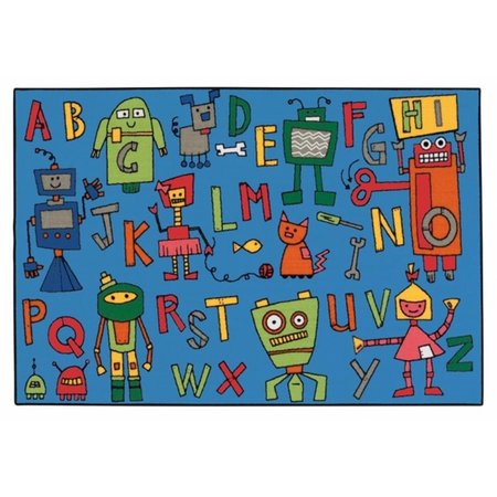 CARPETS FOR KIDS Reading Robots 4 ft. x 6 ft. CA61982